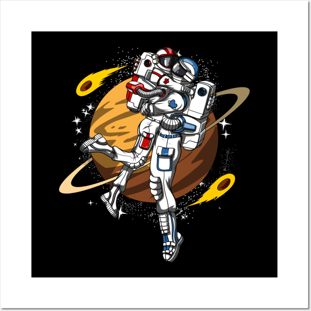 Space Astronaut Couple Wall Art by underheaven